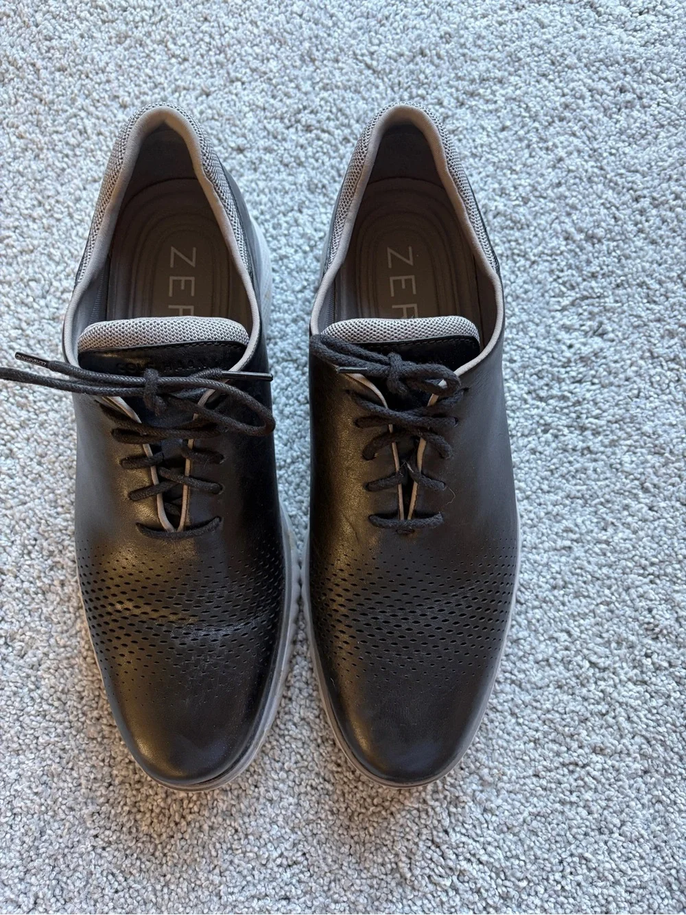 Cole Haan 2.Zerogrand Laser Wingtip Oxford Shoes in Black - Men’s 12M